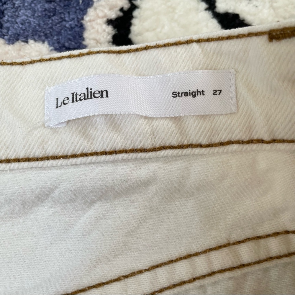 Frame Le Italien straight leg jeans 100% cotton ivory cream size 27 - Picture 6 of 12